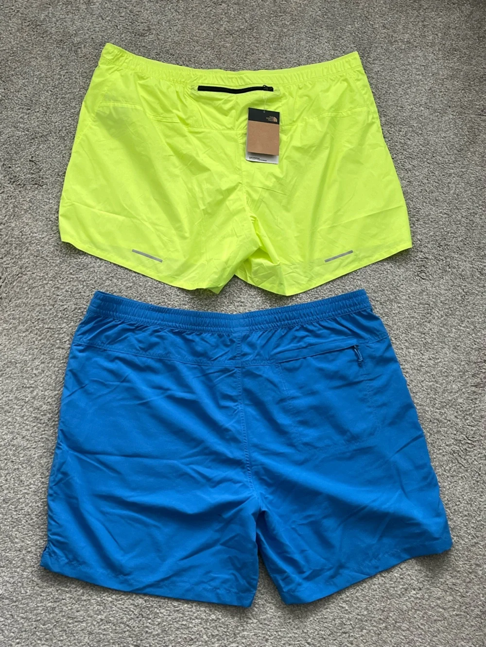 NWT The North Face Blue and Yellow Activewear Shorts and Swim Trunks Size XXL